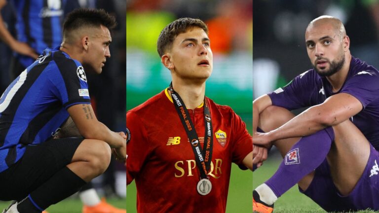 Italia se queda sin fiesta: Inter, Roma y Fiorentina caen en las tres finales europeas del 2023