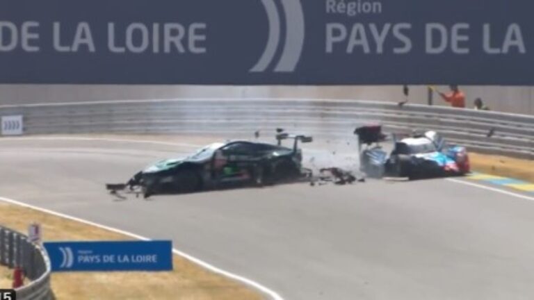 Las 24 horas de Le Mans arrancan con un fuerte choque en la primera práctica; aquí el video