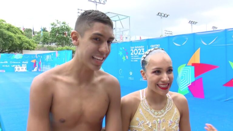 Itzamary González y Diego Villalobos revelan que solo tuvieron un día para memorizar la rutina que les dio el oro en dueto mixto libre