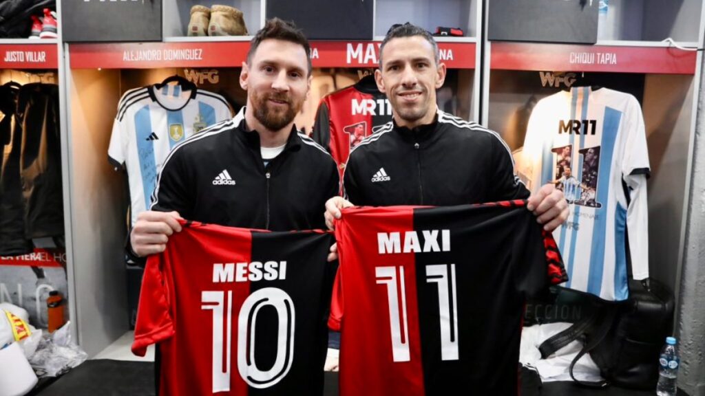 Leo Messi estuvo en la despedida de Maxi Rodríguez