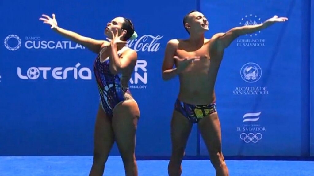 El dueto técnico mixto de la natación artística entregó medallas para Colombia, México y Centro Caribe Sports.