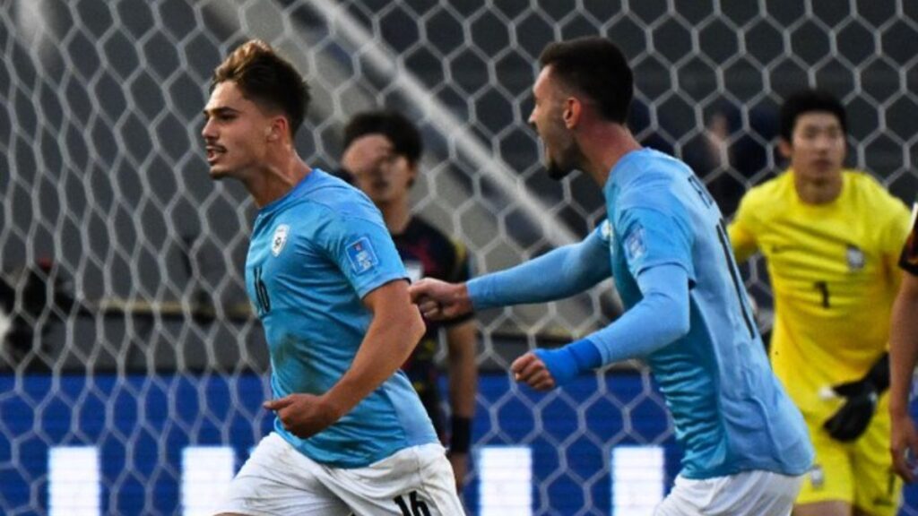 Jugadores de Israel celebran un gol. - @FIFAWorldCup.