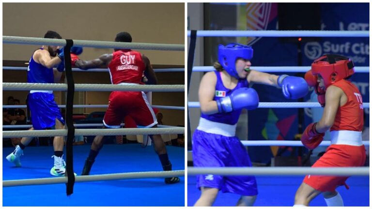 Héctor Aguirre y Dulce Gómez debutan con victoria en el boxeo y avanzan a los cuartos de final