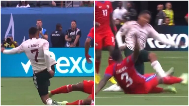 Romo pone una polémica entrada en el partido por el tercer lugar de la Nations League entre México y Panamá