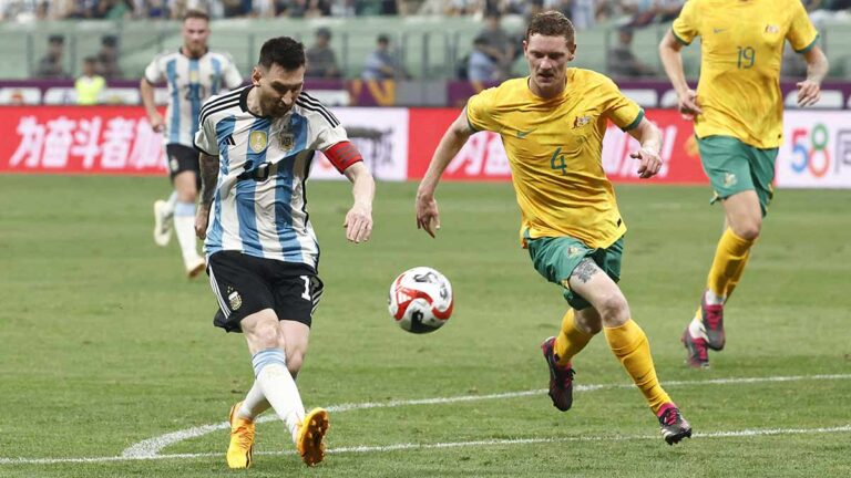 El gol más rápido en la carrera de Messi lidera el triunfo de Argentina ante Australia en China