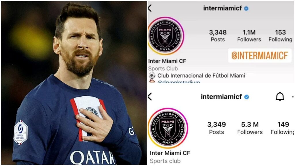 La llegada de Lionel Messi al Inter Miami hizo que la cuenta de Twitter del equipo de Florida aumentara de seguidores exponencialmente.