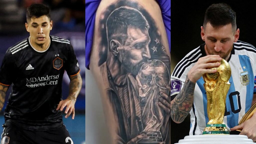 Franco Escobar tiene tatuado a Messi besando la Copa del Mundo | Reuters