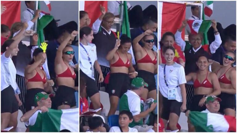 ¡Échale! Payaso de Rodeo pone a bailar al equipo mexicano de natación artística
