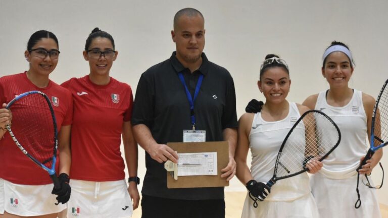 Alexandra Herrera y Montserrat Mejía vienen de atrás y le dan a México el oro en dobles femenil del ráquetbol