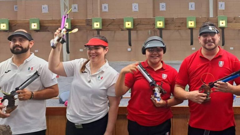 México gana oro y plata en pistola de aire 10 m equipo mixto de tiro deportivo