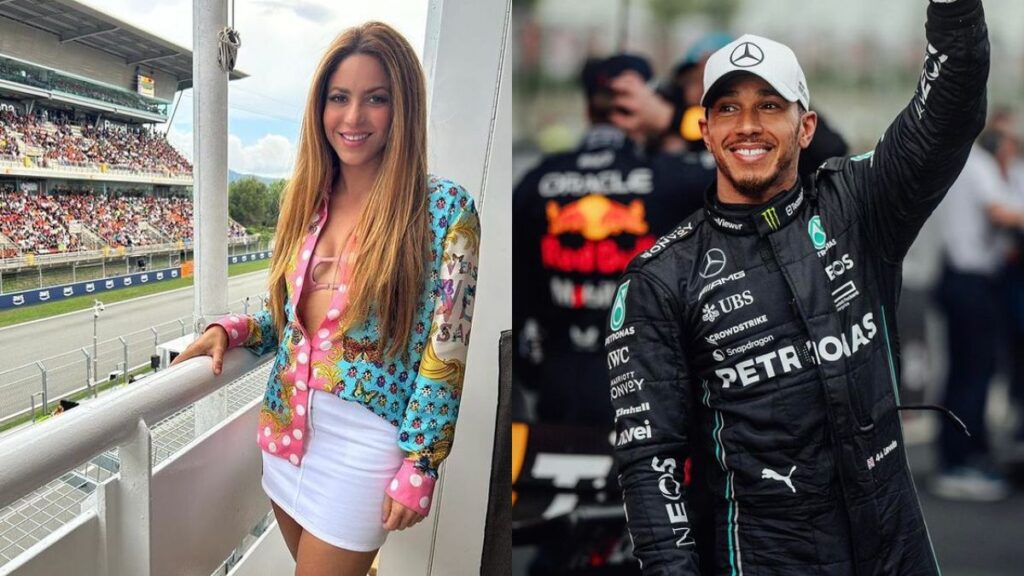 ¿Relación confirmada? Shakira y Hamilton son sorprendidos ¡BESÁNDOSE! en el GP de Barcelona