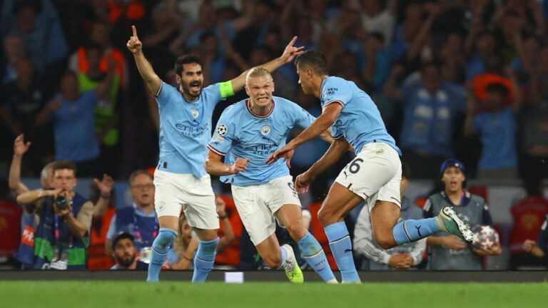 Rodri anota el gol del campeonato del Manchester City en la Champions League