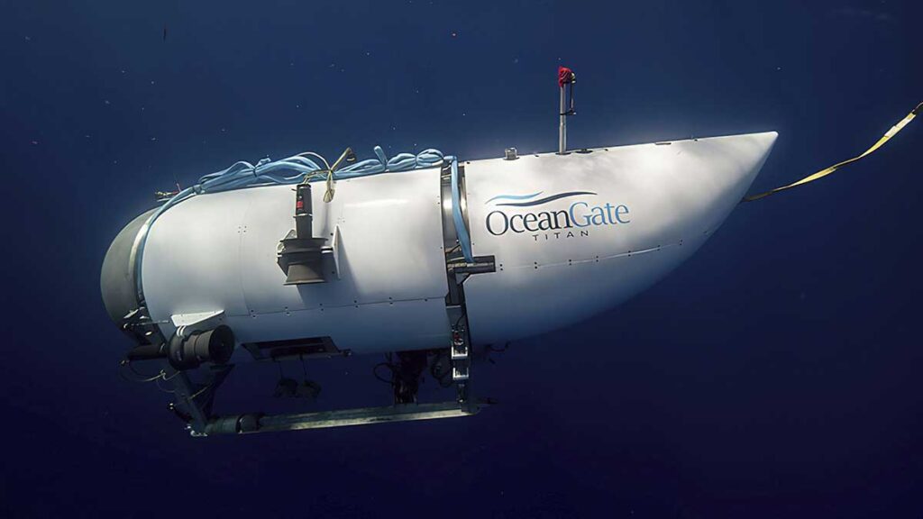 El sumergible llamado Titan utilizado para visitar el lugar del hundimiento del Titanic. AP