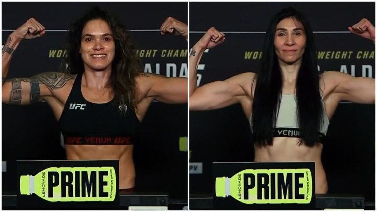 Irene Aldana y Amanda Nunes cumplen con el pesaje para UFC 289