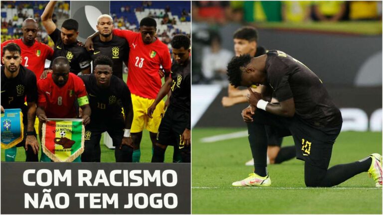 Brasil juega de negro por primera vez en muestra de apoyo a Vinicius y la lucha contra el racismo