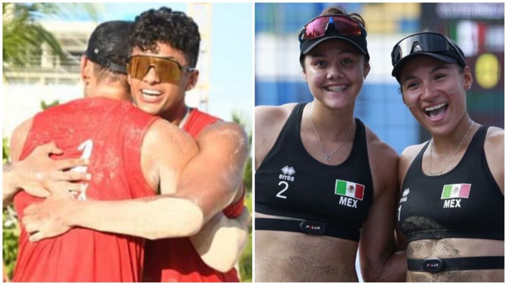 Los representantes mexicanos de las ramas varonil y femenil de voleibol de playa accedieron sin problemas a los cuartos de final.