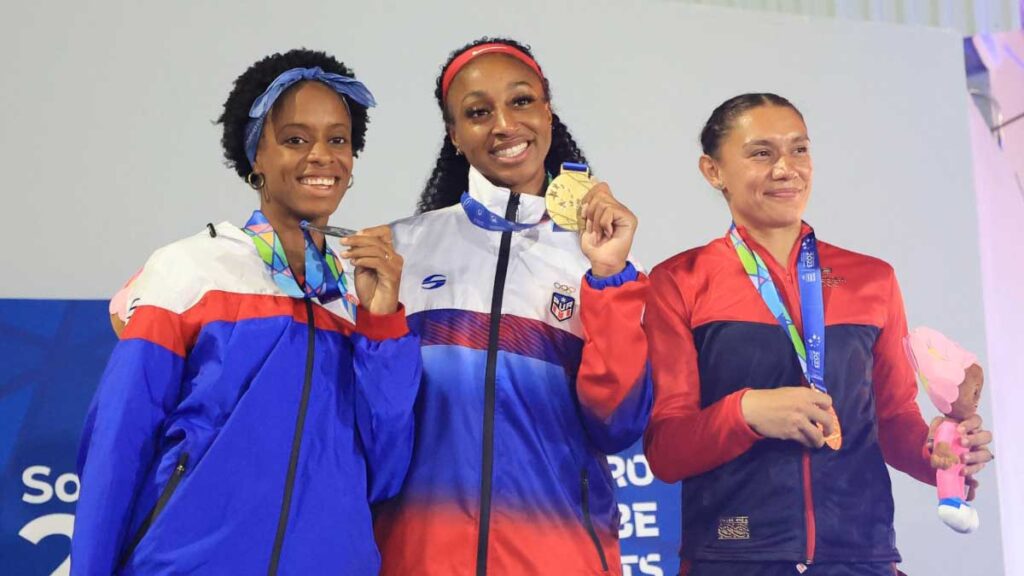 Jasmine Camacho-Quinn se lleva el oro en los 100m con vallas y sella su boleto a Paris 2024 | @SSalvador2023