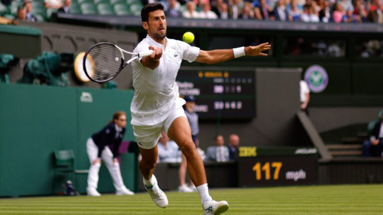 Djokovic sufre la lluvia pero logra su triunfo 29 de forma consecutiva en Wimbledon