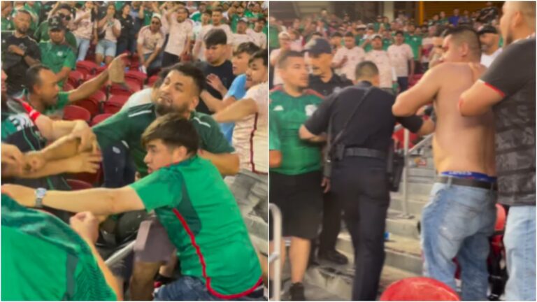 Vergonzosa imagen de la afición mexicana en la Copa Oro ¡Hubo un herido con arma blanca!