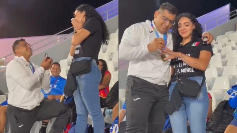 ¡Vivan los novios! Uziel Muñoz le propone matrimonio a su pareja tras conseguir el oro en lanzamiento de bala