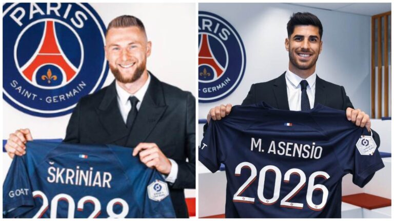 El PSG hace oficial los fichajes de Marco Asensio y Milan Škriniar