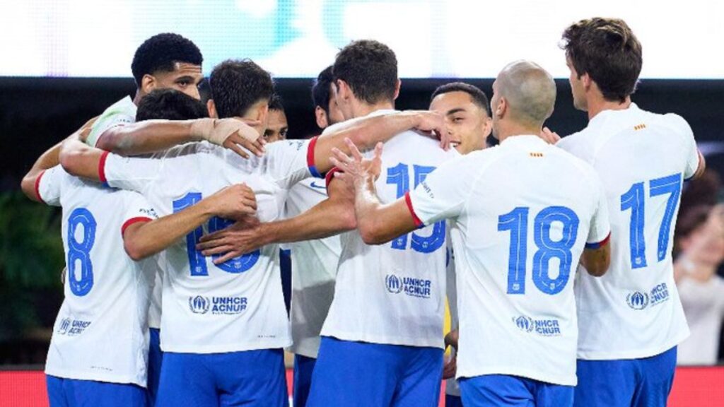 Jugadores del Barcelona celebran un gol. - @FCBarcelona.