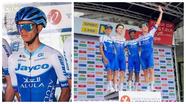 Jesús David Peña, campeón de los jóvenes y tercero en el podio del Tour de Austria