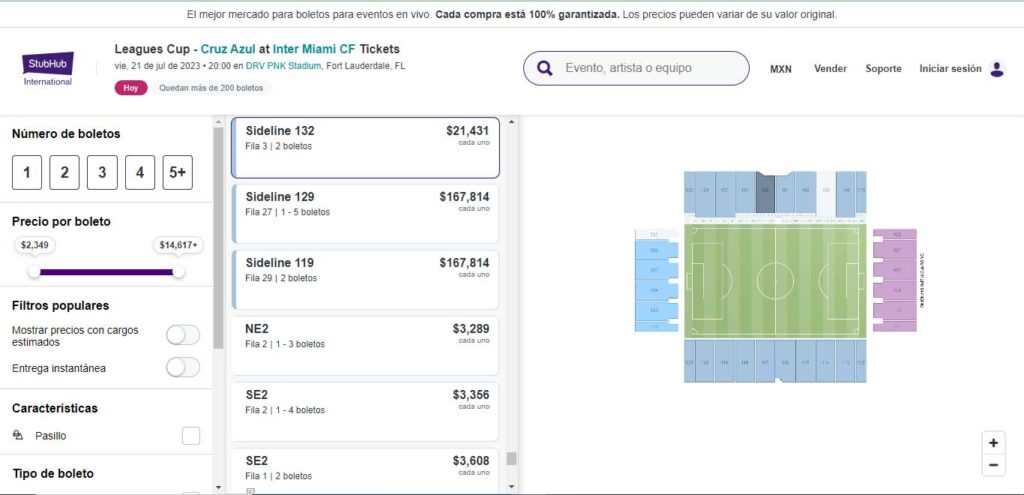 Los exorbitantes precios de la reventa para el Inter Miami vs Cruz Azul