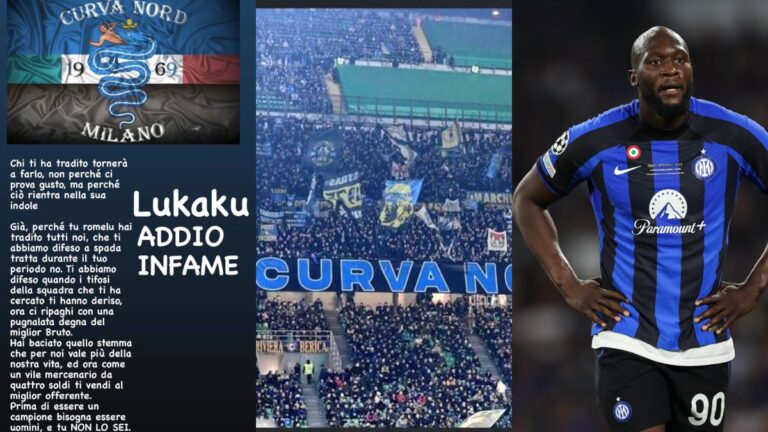 El intimidante mensaje de la barra del Inter a Lukaku, por irse del club: “Traidor…”