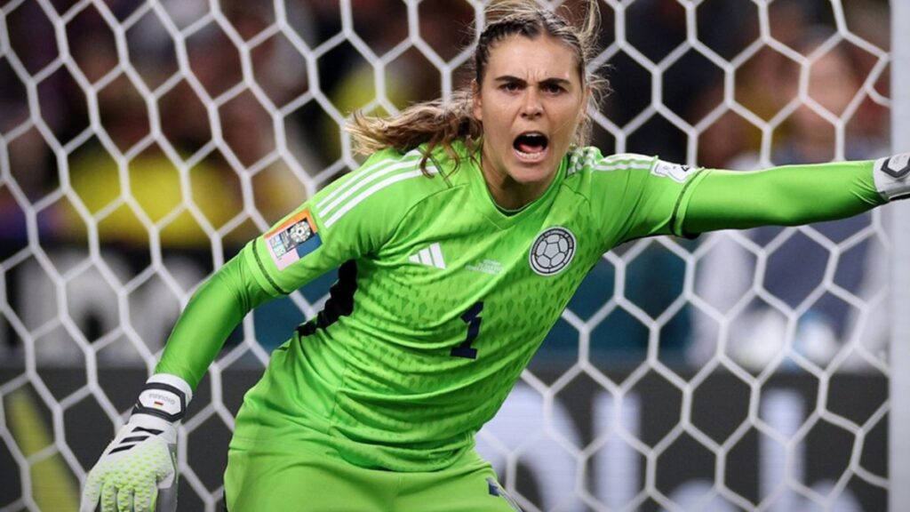 Catalina Pérez, en un partido de la Selección Colombia.