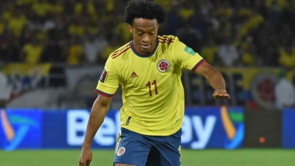 Juan Guillermo Cuadrado, en un partido con la Selección. - @cuadrado.