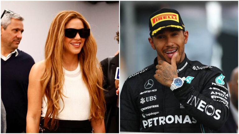 Shakira se hace presente en Silverstone y vuelve a encender los rumores de un romance con Lewis Hamilton