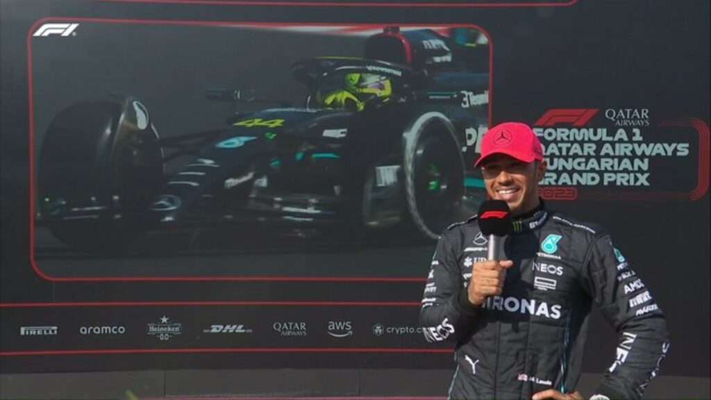 Lewis Hamilton, tras la clasificación en Hungría. - @F1.