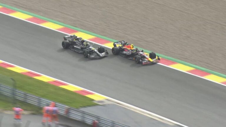 Checo Pérez sufre choque con Lewis Hamilton y se retira en la carrera sprint: sanción para Mercedes