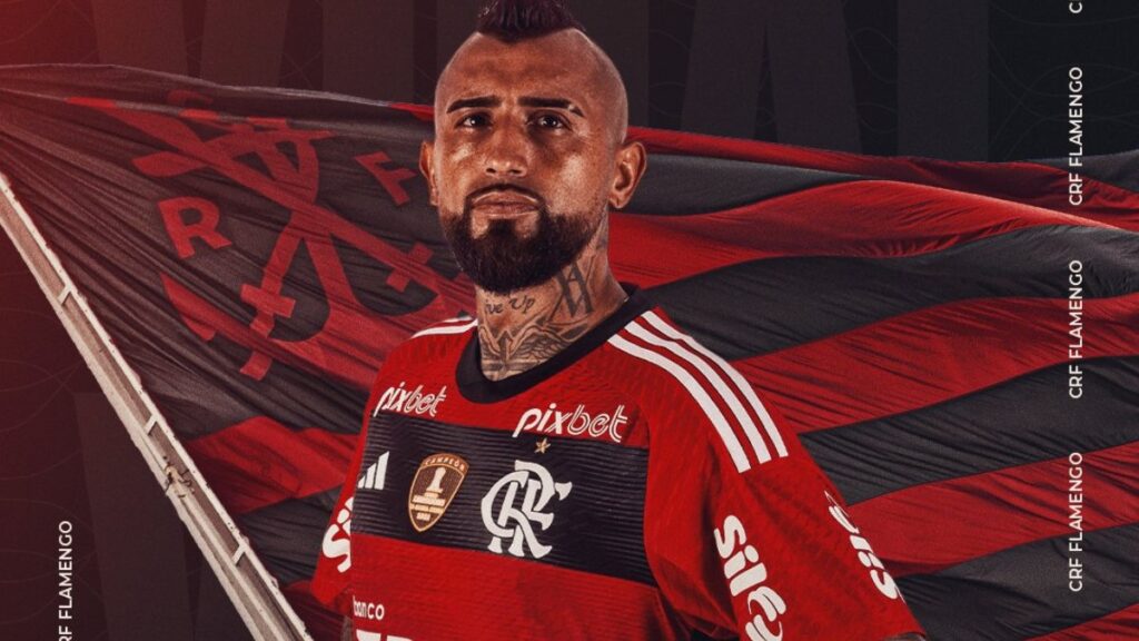 Póster de Arturo Vidal. - @Flamengo.