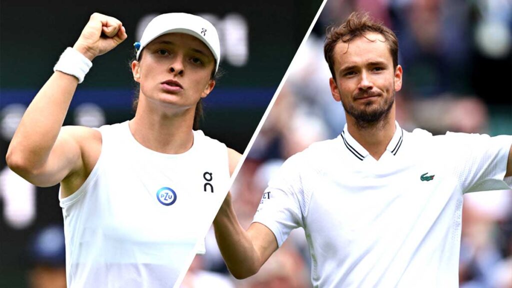 Iga Swiatek y Daniil Medvedev avanzan en Wimbledon. Reuters