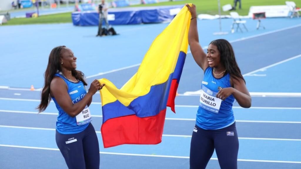 Flor Denis Ruiz y María Lucelly Murillo se llevaron el oro y plata en en el lanzamiento de jabalina femenino