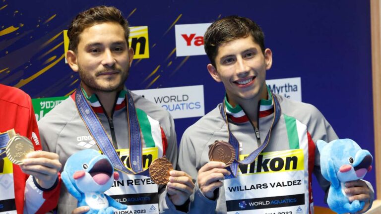 Kevin Berlín y Randal Willars ganan bronce y plaza olímpica para México en la plataforma sincronizada 10m en el Mundial de Natación