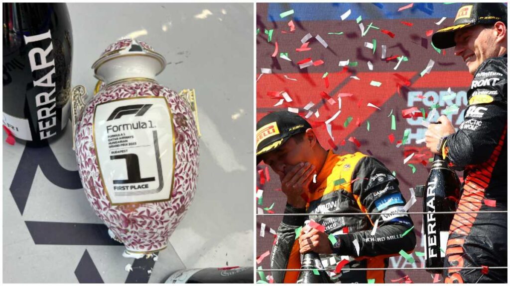 ¿Cuánto cuesta el trofeo de primer lugar del Gran Premio de Hungría que Lando Norris le rompió a Max Verstappen?