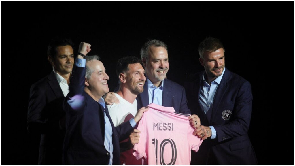 Los dueños del Inter Miami con Messi | Reuters