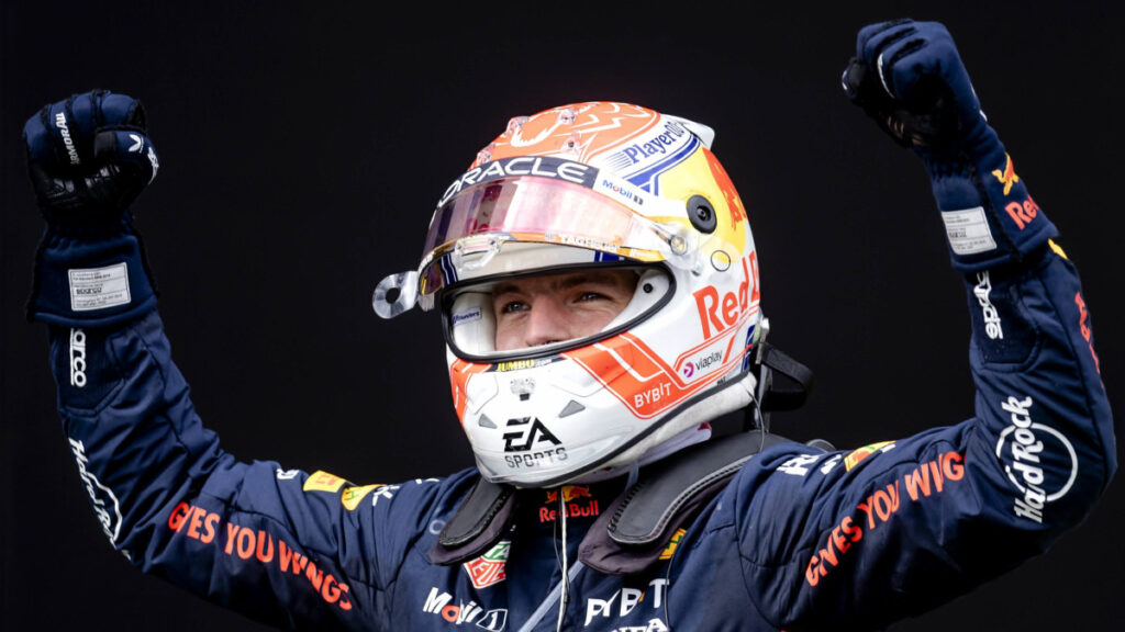 Verstappen celebra en Austria. - @F1.