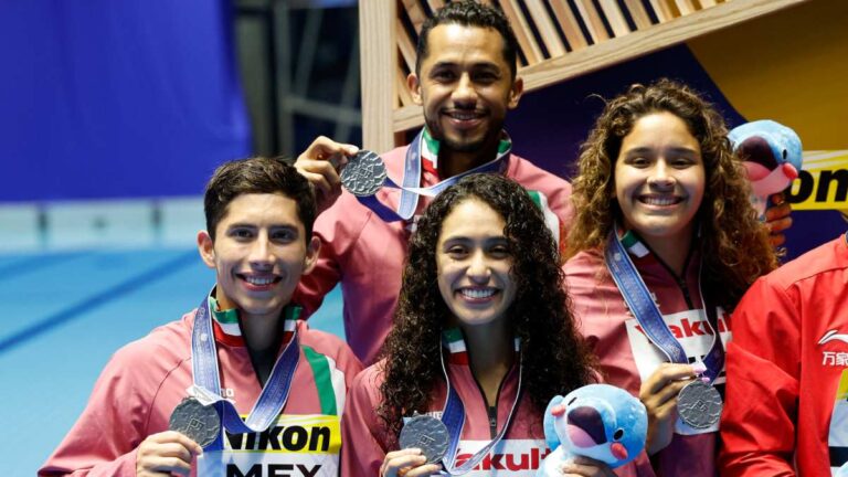 México se cuelga la plata en equipos mixtos dentro del Mundial de Natación Fukuoka 2023