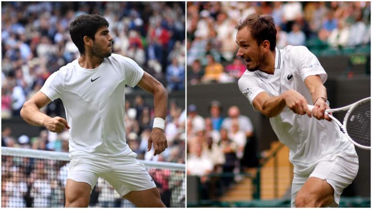 Medvedev acude a las semifinales de Wimbledon contra Alcaraz tras venir desde atrás