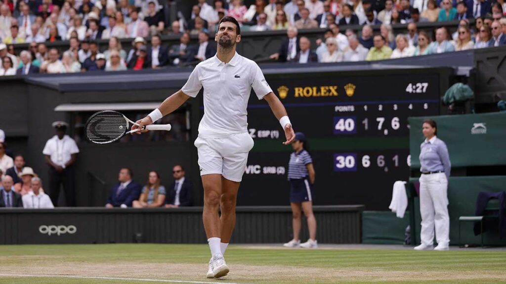 Novak Djokovic lamentó la derrota en la final de Wimbledon. Reuters