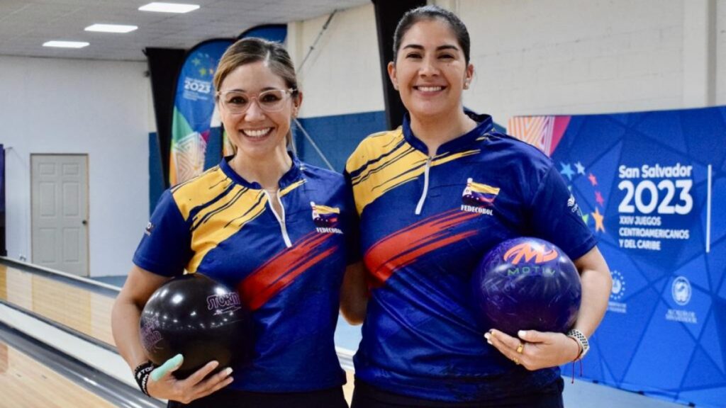 Clara Guerrero y María Rodríguez, oro en los bolos dobles femenino de San Salvador 2023.