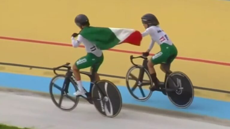 Antonieta Gaxiola y Yareli Salazar le dan el oro a México en madison femenil de ciclismo de pista