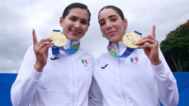 Antonieta Gaxiola y Yareli Salazar le dan el oro a México en madison femenil de ciclismo de pista