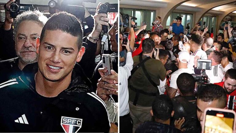 James Rodríguez causa furor en su llegada a Brasil