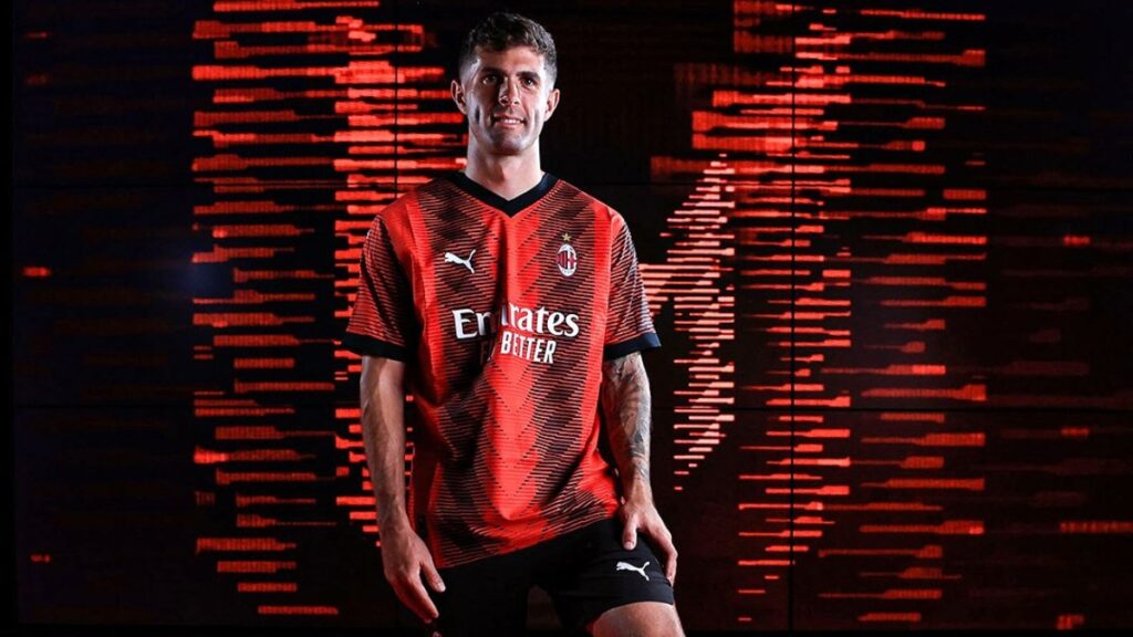 Pulisic, en el anuncio oficial. - @acmilan.