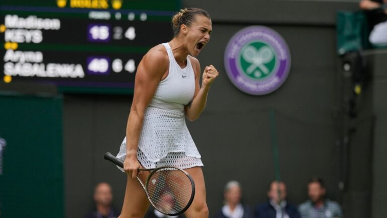 ¡A semifinales de Wimbledon! Aryna Sabalenka vence a Madison Keys